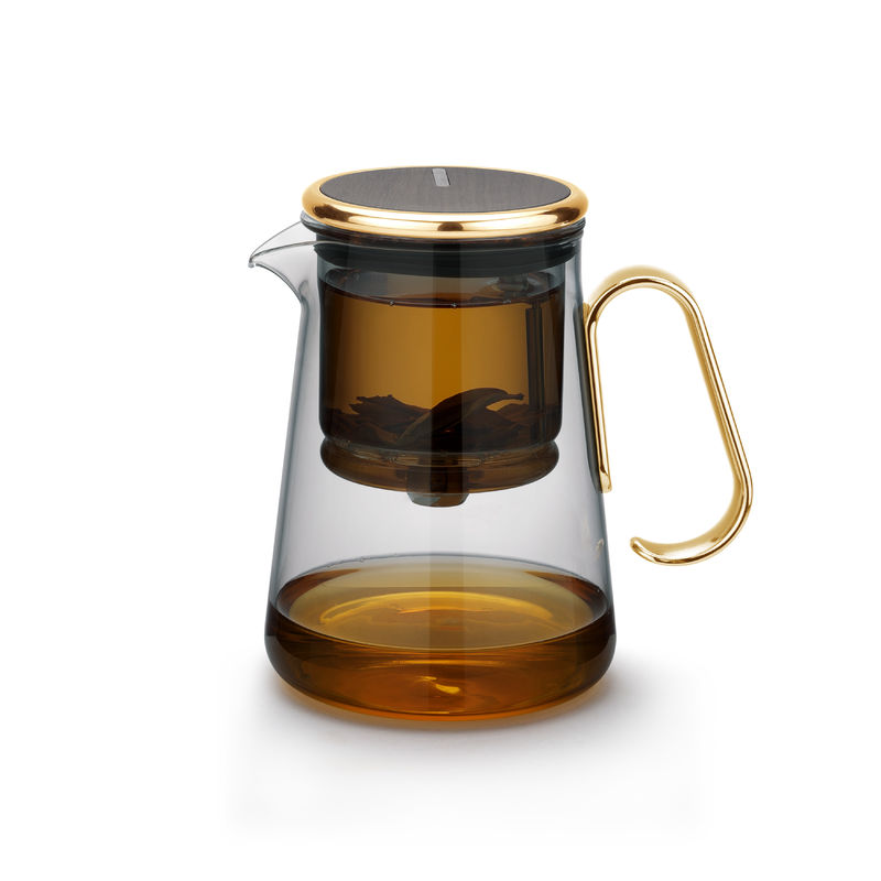 Countertop Loose Leaf Glass Infuser Teapot Kettle for Cafes Coffee Shops