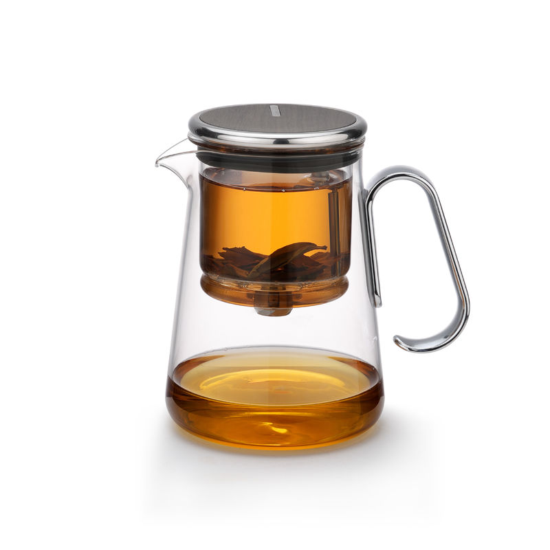 700ml Loose Tea Stovetop Glass Teapot Infuser With Handle Filter