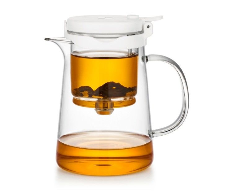 Sustainable Clear Tea Infuser Glass Teapot 304SUS Strainer Filter