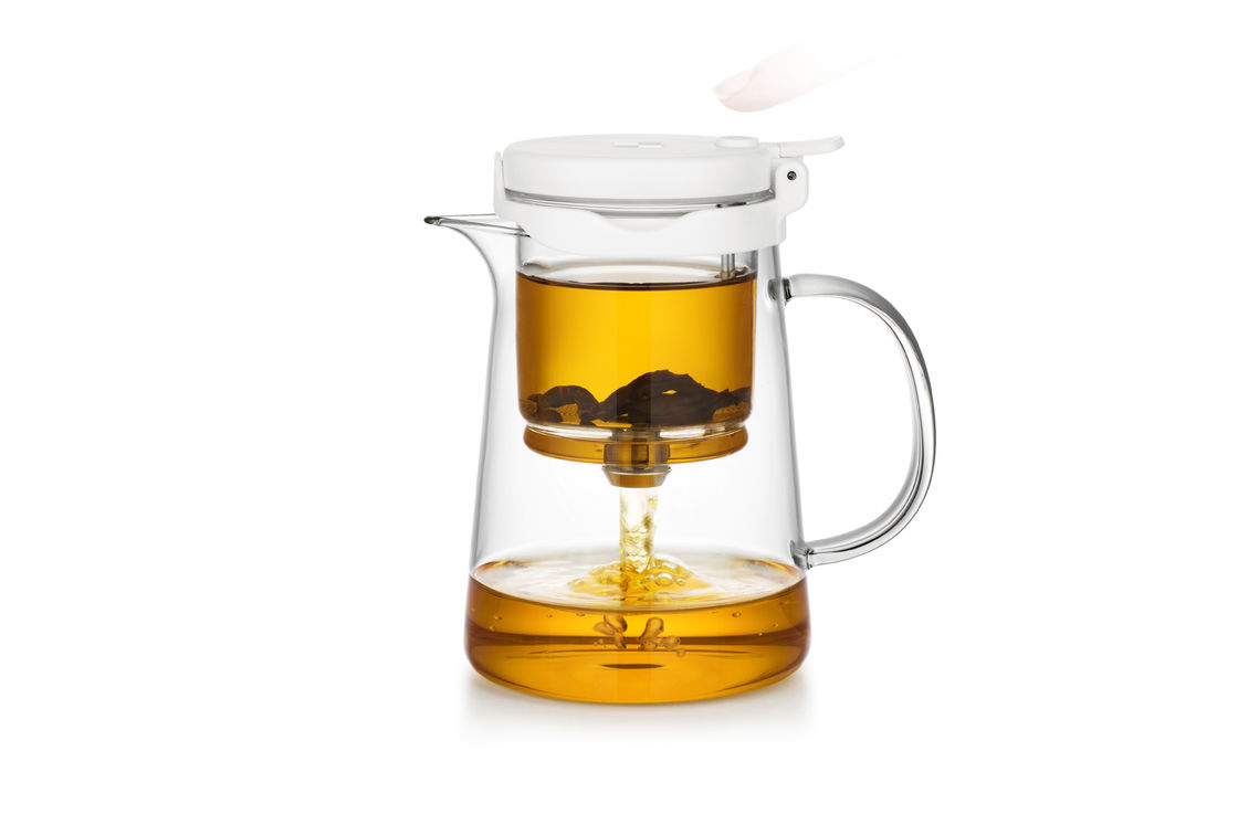 Sustainable Clear Tea Infuser Glass Teapot 304SUS Strainer Filter