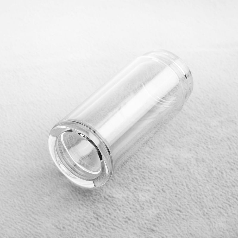 High Borosilicate Tube Double Wall Glass Tea Infuser Cup Portable With SS Filter