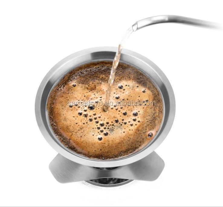 Reusable Handblown Glass Manual Drip Coffee Pot Maker Filter Baskets