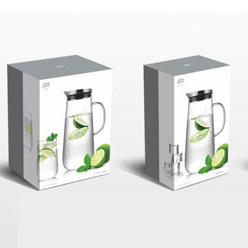 30oz Direct Drinking Tea Glass Water Pitcher With Handle lid And Filter