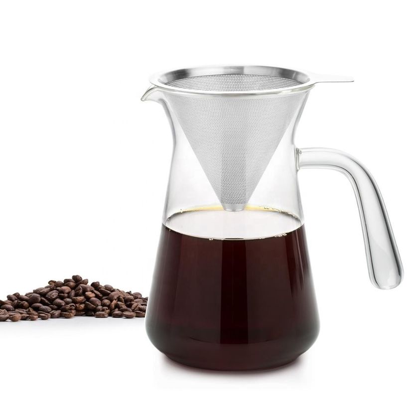 Paperless Pour Over Hand Drip Coffee Maker Stainless Steel Filter OEM