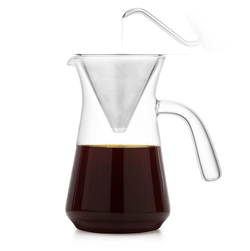 Paperless Pour Over Hand Drip Coffee Maker Stainless Steel Filter OEM