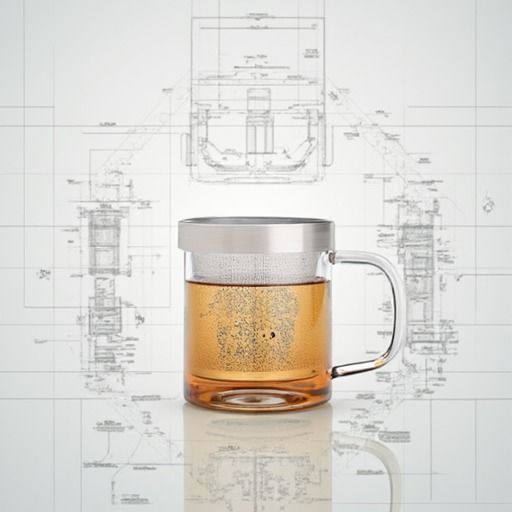Thermal Resistance Stackable Glass Tea Cup With Heat-Resistant Food Grade Stainless Steel Infuser