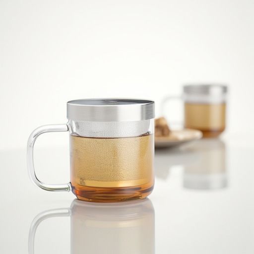 Stackable Glass Tea Cup High Grade Stainless Steel Filter for Tea Connoisseurs