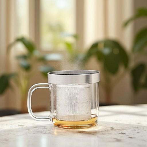 High Grade Stainless Steel Filter Glass Tea Cup Versatile And Elegant