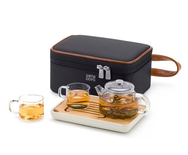 Modern Design Elegant Glass Teapot Set with Jug Wholesale Portable Tea Tray for Travel Office Drinkware Use