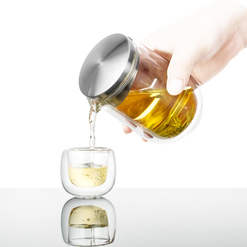 New Design Samadoyo Portable Travel Bag Tea Set Glass Teapot Two Tea Cups Portable Tea Set with Travelling Bag